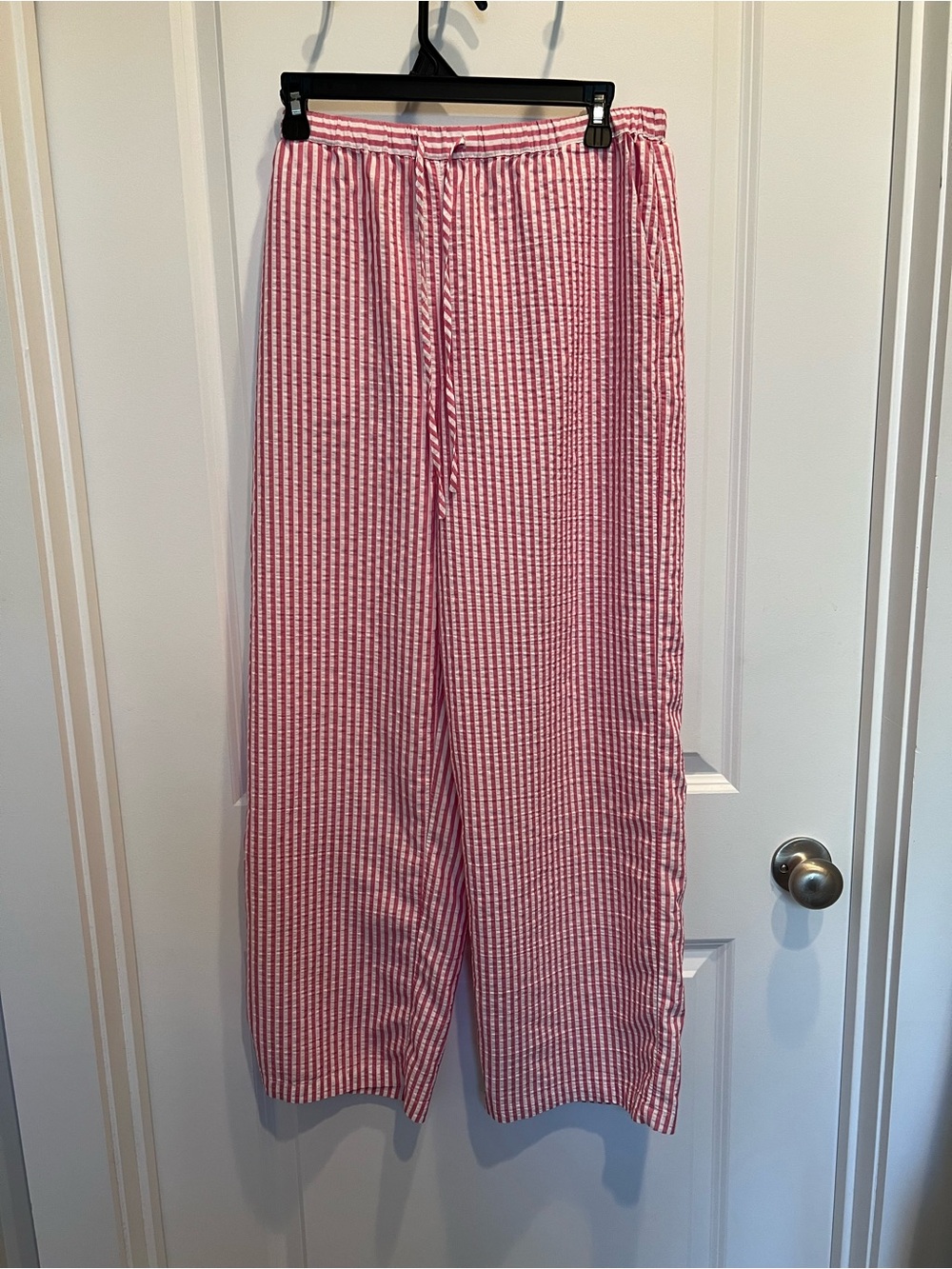 Mango Pink & White Wide-Leg Pants - Picture 2 of 3